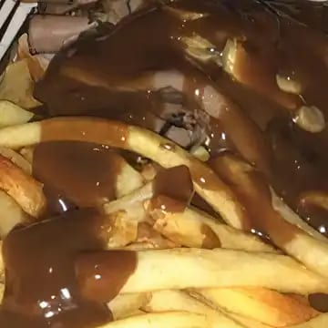 Open Face Roast Beef Sandwich.